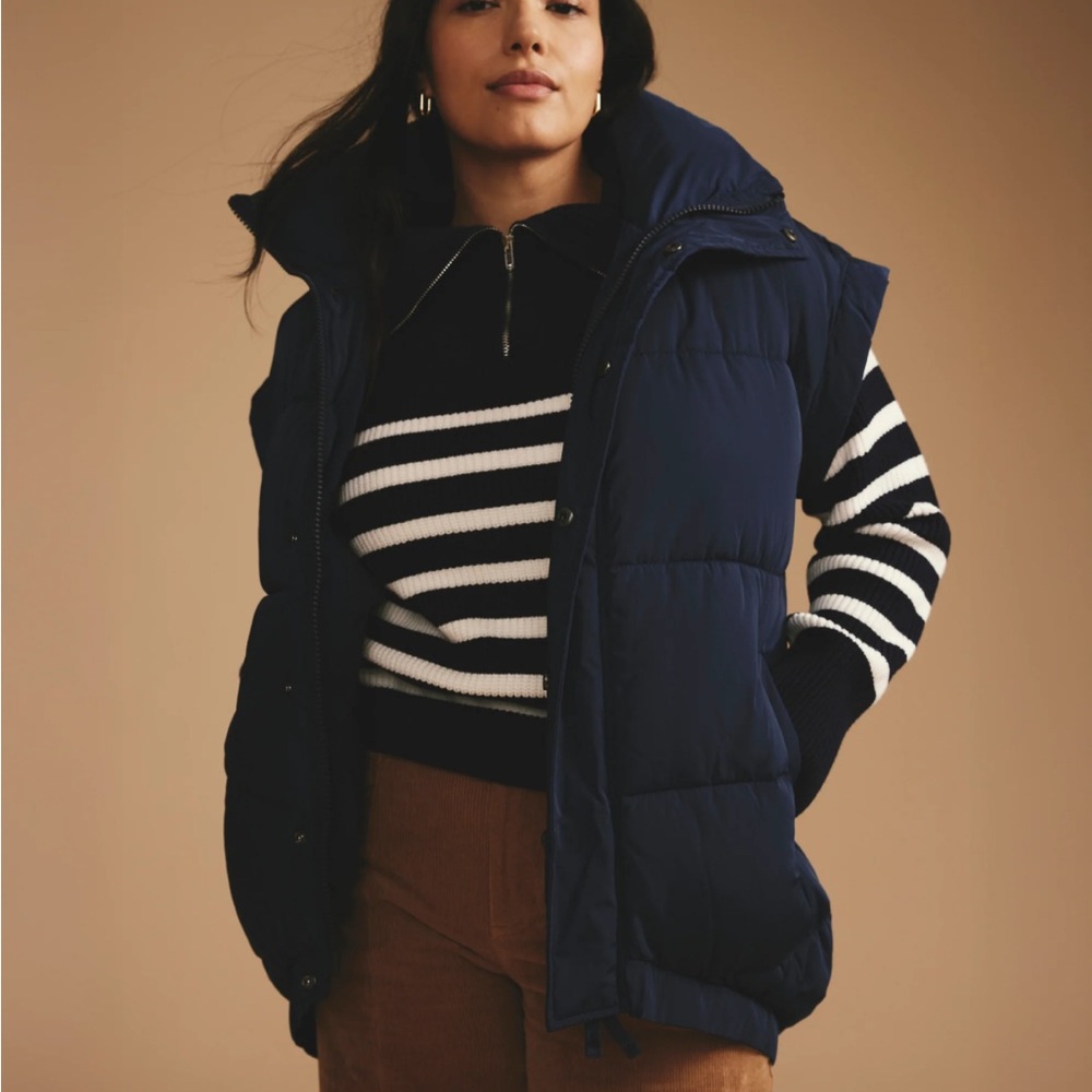 Universal Standard Paparazzi Puffer Vest-Pageant Blue - NWT US S/regular 14-16